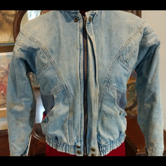 RARE 1980s Gearing Up Denim Jacket - Picture 6 of 16